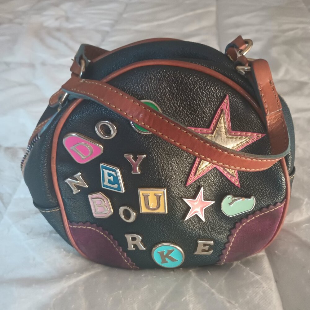 Vintage Dooney and Burke Bowling Bag with Pins